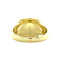 vintage Gouden zegelring met blauwe laagsteen 14 krt