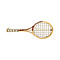 vintage Gouden tennisracket broche met diamant 14 krt