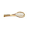 vintage Gouden tennisracket broche met diamant 14 krt