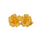 vintage Golden flower stud earrings 22 carat