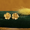 vintage Golden flower stud earrings 22 carat