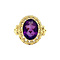 vintage Gold ring with amethyst 14 kt