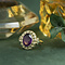 vintage Gold ring with amethyst 14 kt