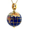 vintage Gold globe pendant 18 krt