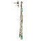 vintage Platina oorhangers met smaragd en diamant 950