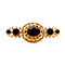 vintage Gouden broche met granaat 14 krt