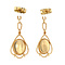 vintage Gold earrings with cameo 14 kt