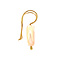 vintage Gouden oorhangers met parel 14 krt