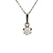 vintage Witgouden solitair hanger met diamant 14 krt