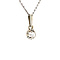 vintage Witgouden solitair hanger met diamant 14 krt