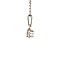 vintage Witgouden solitair hanger met diamant 14 krt