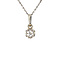 vintage Witgouden solitair hanger met diamant 14 krt