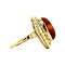 vintage Gouden ring met streepagaat 14 krt