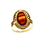 vintage Gold ring with striped agate 14 kt