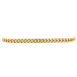 Gold curb bracelet 14 krt