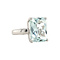 vintage White gold ring with aquamarine 14 kt