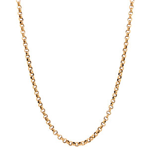 Gold cable necklace 14 krt