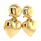 vintage Gold heart earrings 18 kt