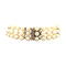 vintage Pearl bracelet with gold clasp 14 krt