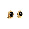vintage Gold ear clips with garnet 14 kt