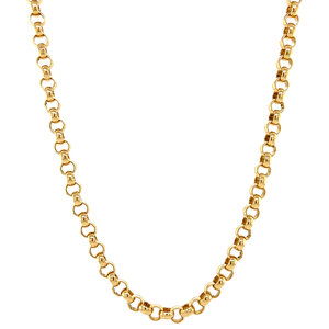 Gold cable necklace 14 krt