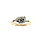 vintage Gold strike ring with diamond 18 krt
