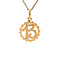 vintage Gouden nummer dertien hanger 18 krt