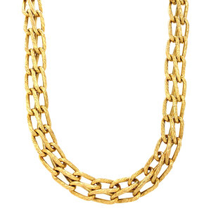 Gouden fantasie collier 14 krt