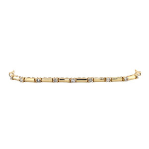 Gold tennis bracelet with diamonds 14 krt