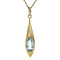 vintage Gouden hanger met spinel 14 krt