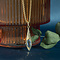 vintage Gouden hanger met spinel 14 krt