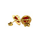 vintage Gold ear studs with cameo 18 krt