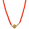 vintage Bloedkoraal collier met gouden sluiting 14 krt