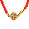 vintage Bloedkoraal collier met gouden sluiting 14 krt