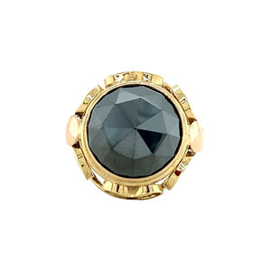 Gold ring with hematite 14 kt