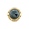 vintage Gouden ring met hematiet 14 krt