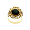 vintage Gold ring with hematite 14 kt