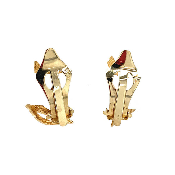 vintage Fantasie oorclips met parel 9 krt