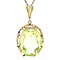 vintage Gouden hanger met groene spinel 14 krt