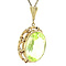 vintage Gouden hanger met groene spinel 14 krt
