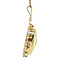 vintage Gouden hanger met groene spinel 14 krt