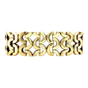 Gold fantasy bracelet 14 krt