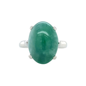 Ring met jade 12 krt