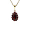 vintage Gold vintage entourage pendant with garnet 14 krt