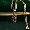 vintage Gold vintage entourage pendant with garnet 14 krt