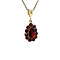 vintage Gold vintage entourage pendant with garnet 14 krt