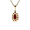 vintage Gold vintage entourage pendant with garnet 14 krt