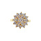 vintage Gouden vintage ring met diamant 18 krt