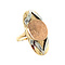 vintage Tricolour gold vintage coin ring 14 krt