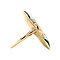 vintage Tricolour gouden vintage munt ring 14 krt